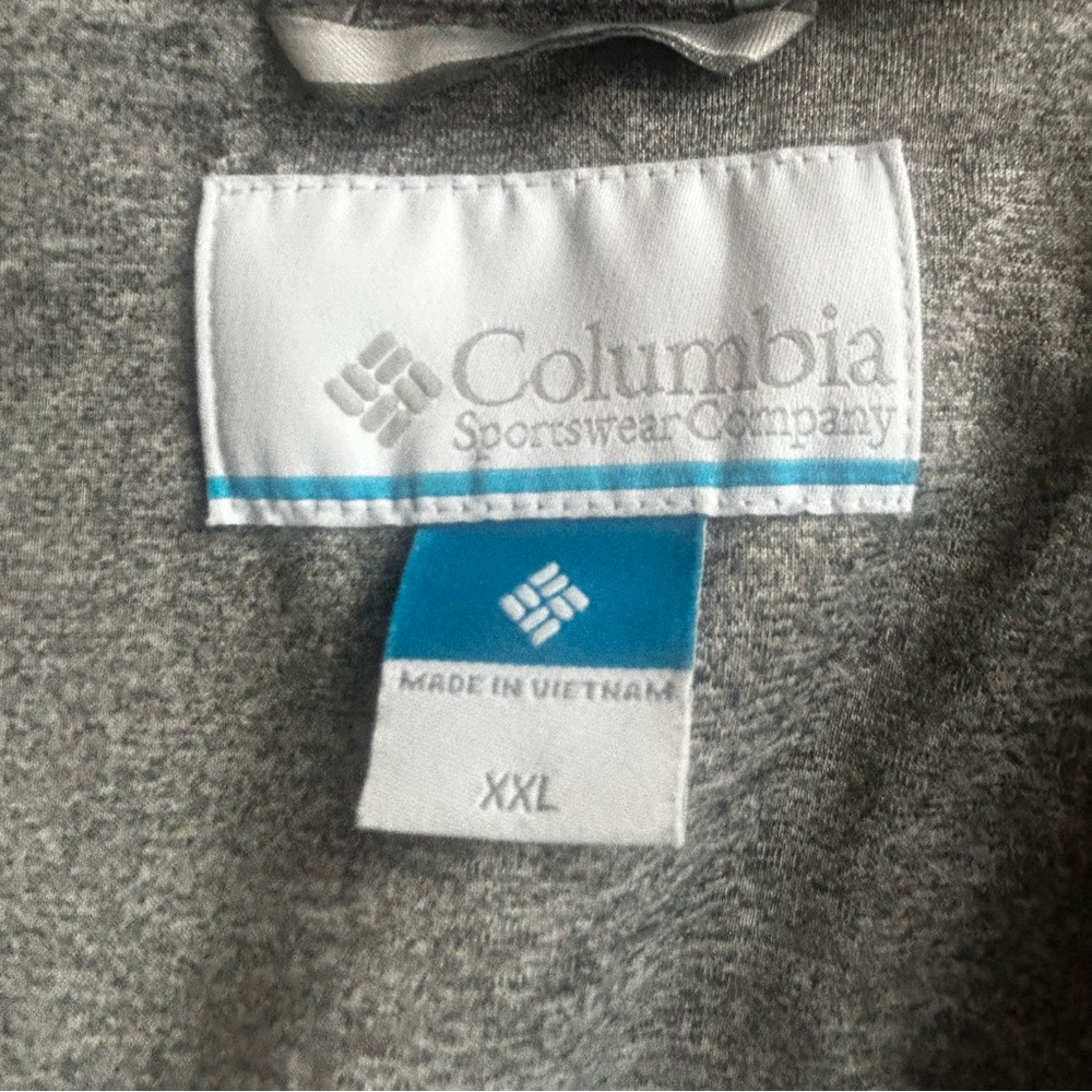 Columbia Black Fleece Lined Hooded Jacket XXL Men’s Water Resistant Zip Up - Picture 2 of 13